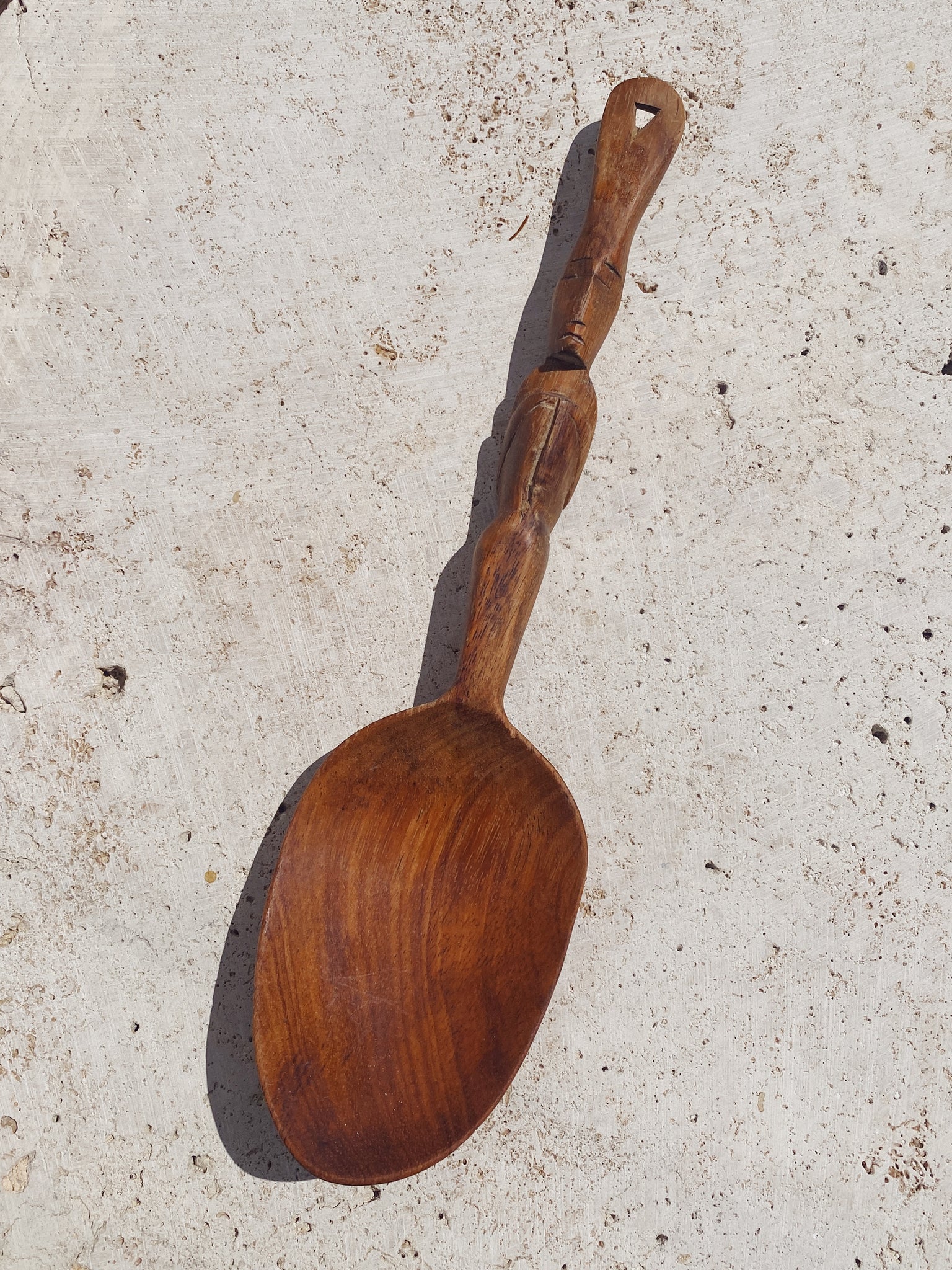 vintage wooden carved spoon
