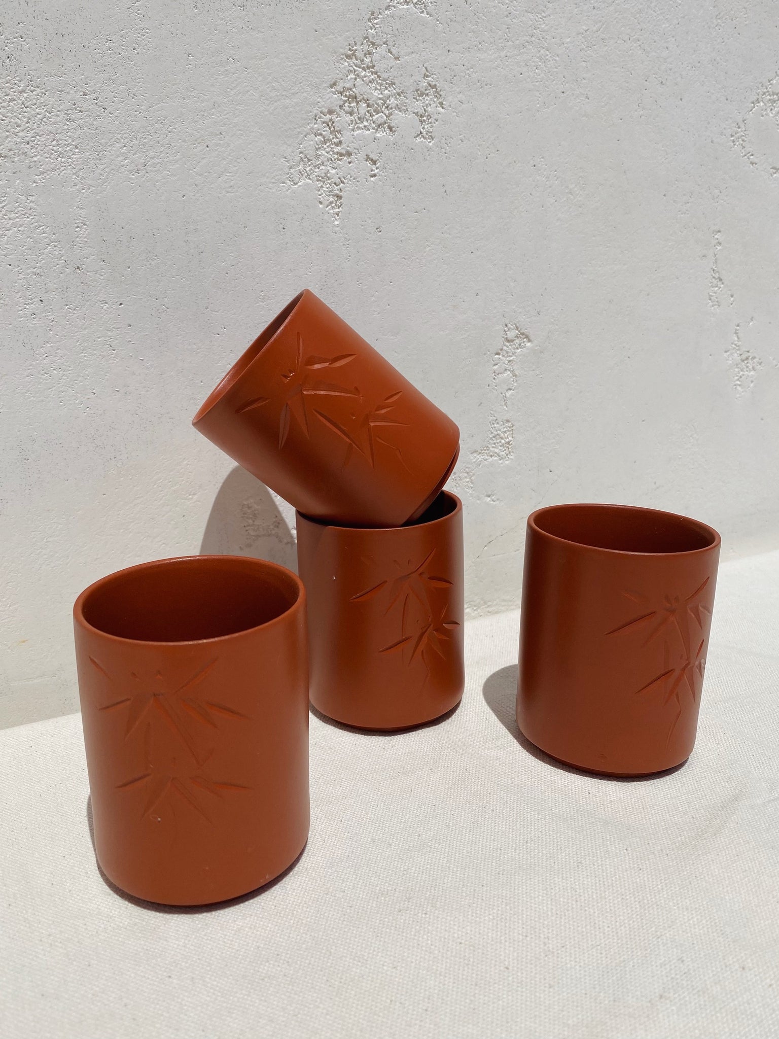 vintage set of 4 ceramic cups