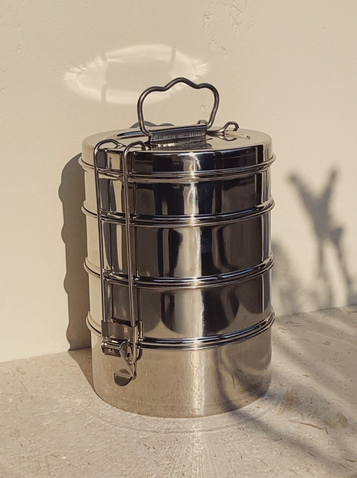 4 tiered stainless steel lunch box