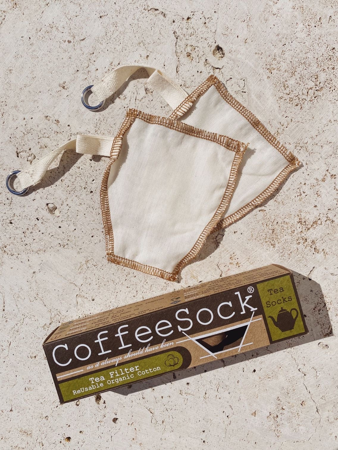 organic cotton reusable tea filter - 2 pack