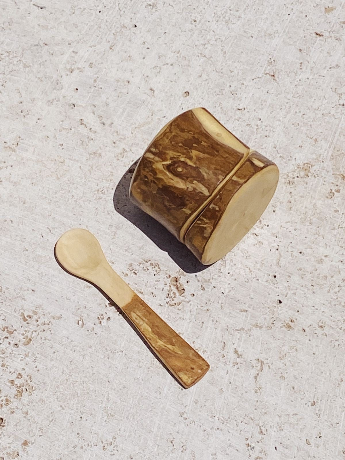 coffeewood mini salt box and spoon