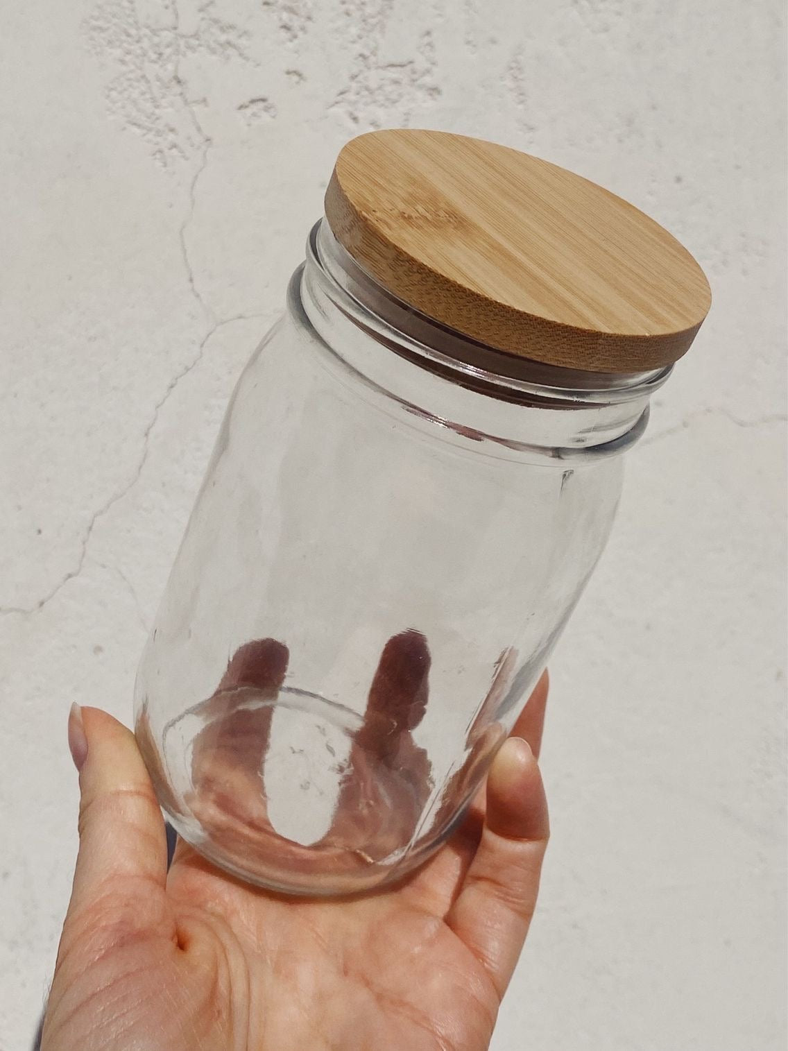 bamboo jar lid (no hole)